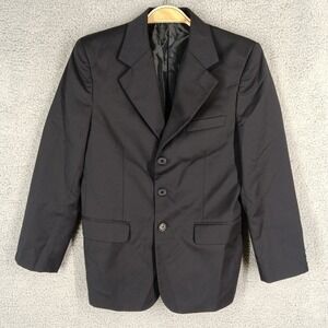 Pierre Cardin Boys Size 14R Black Blazer Jacket Long Sleeve‎ Button Front